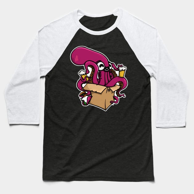 Happy octopus Baseball T-Shirt by manuvila